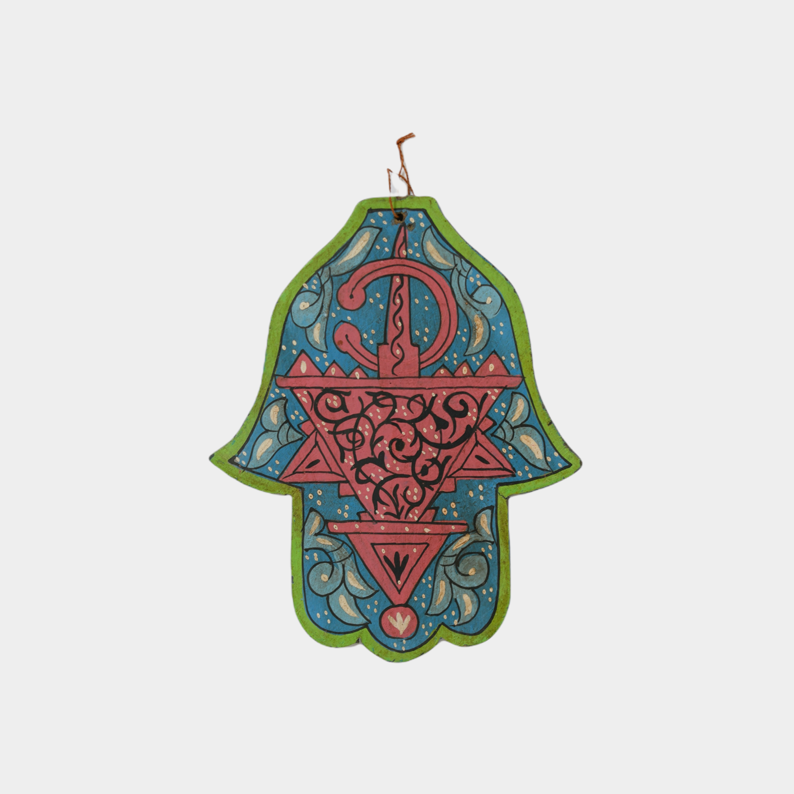 Antique Fatma hand - Blue & Pink