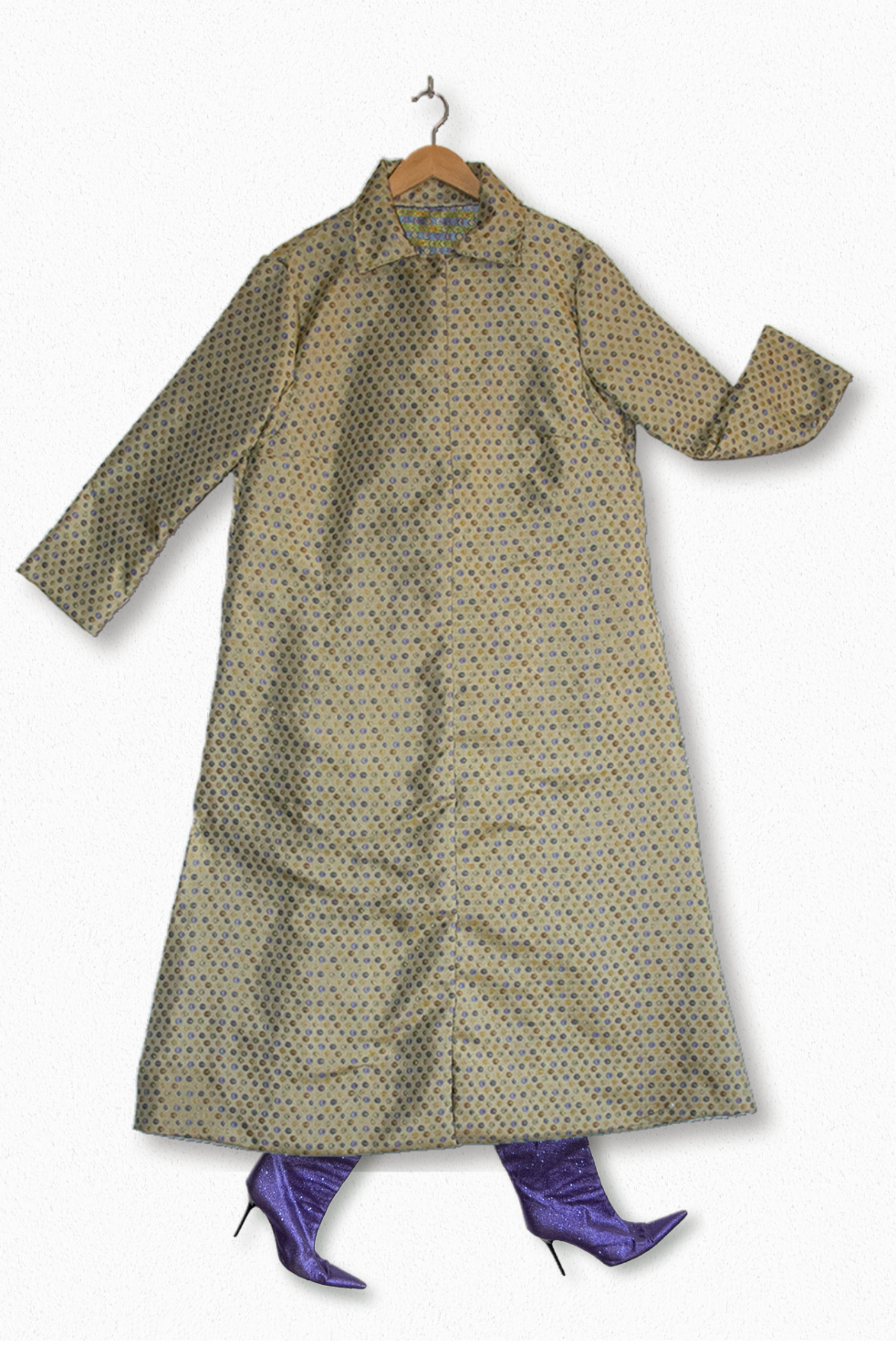 LAYLA, Long straight coat, Thin fabric