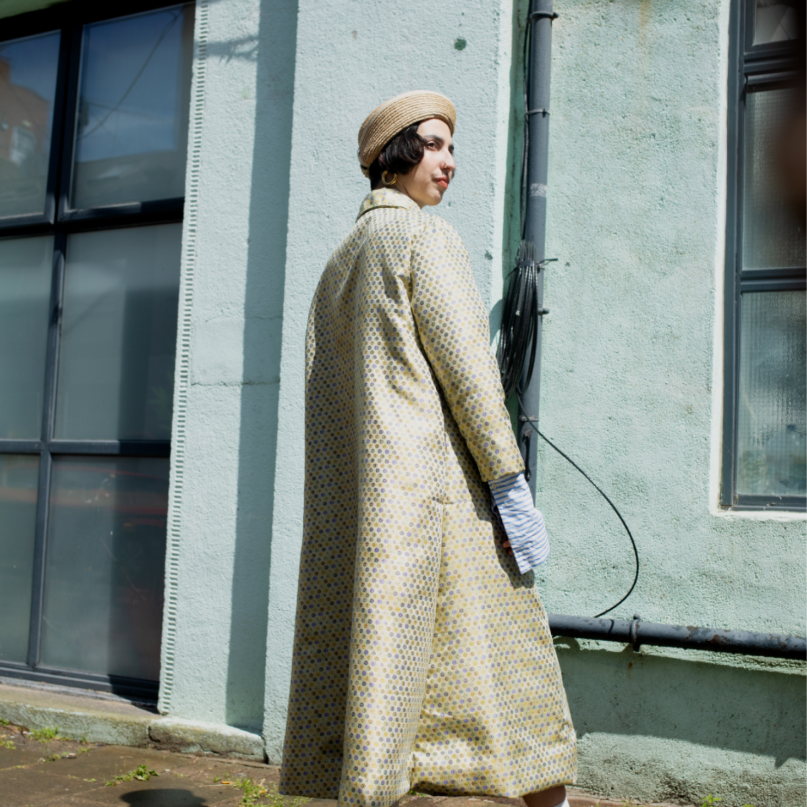 LAYLA, Long straight coat, Thin fabric