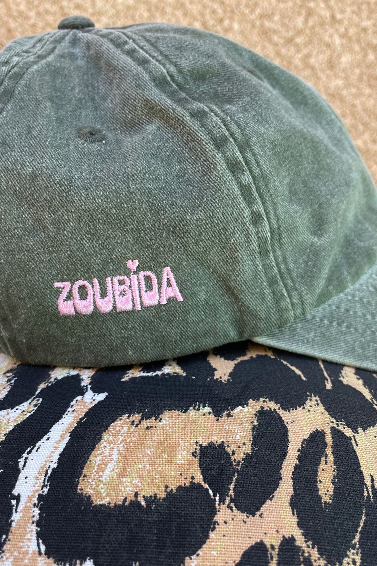 ZOUZOU CAP <br> Khaki green denim