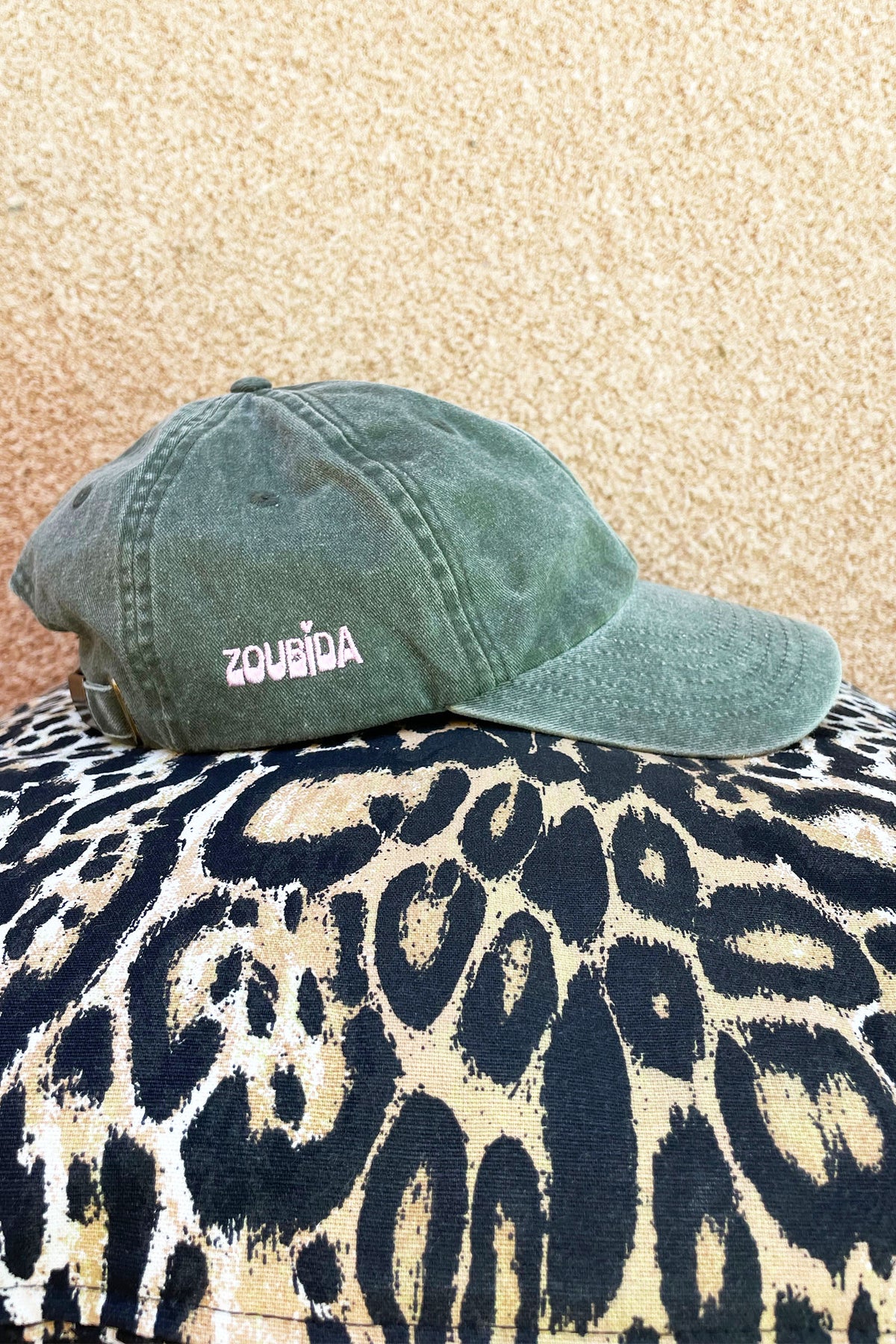 ZOUZOU CAP <br> Khaki green denim