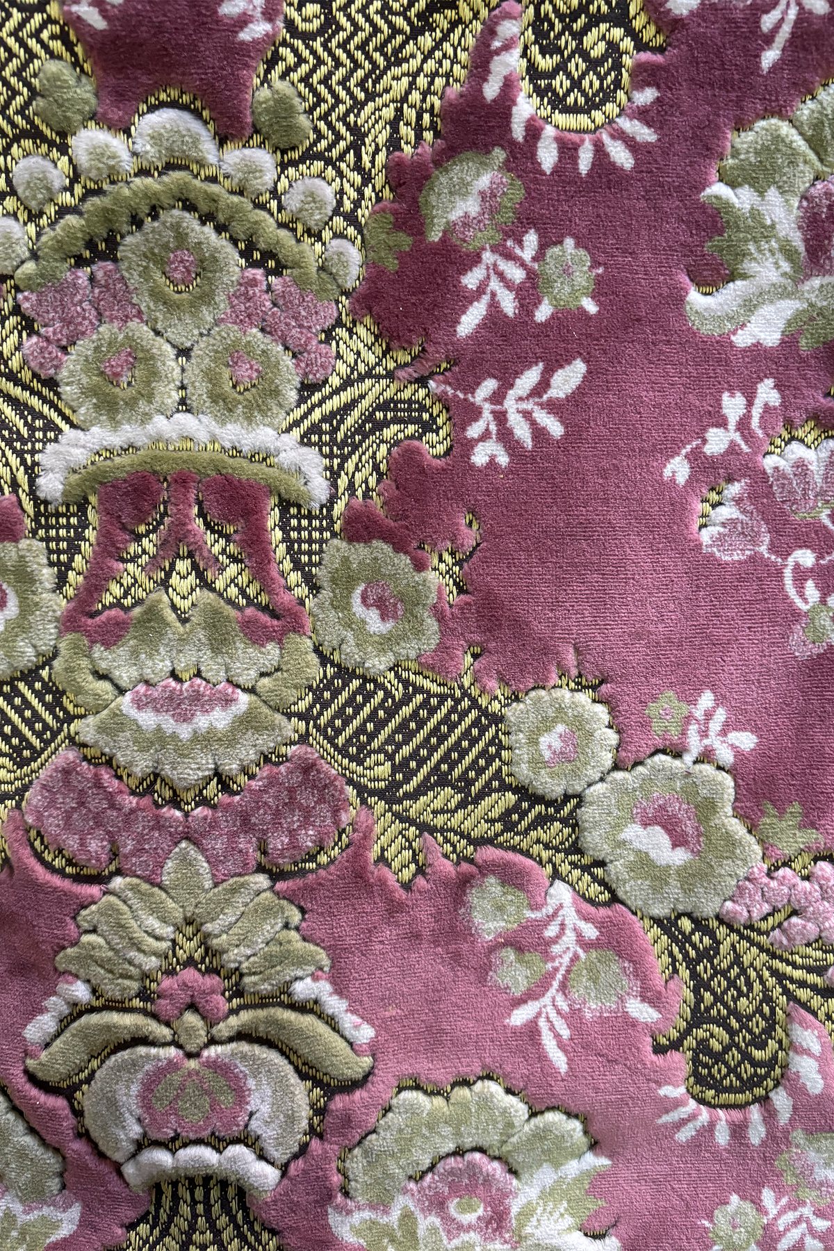 ANTIQUE PINK & GREEN Fabric