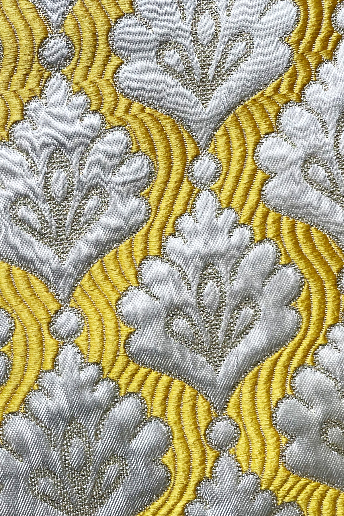 POUF <br> Yellow jacquard (small pattern)