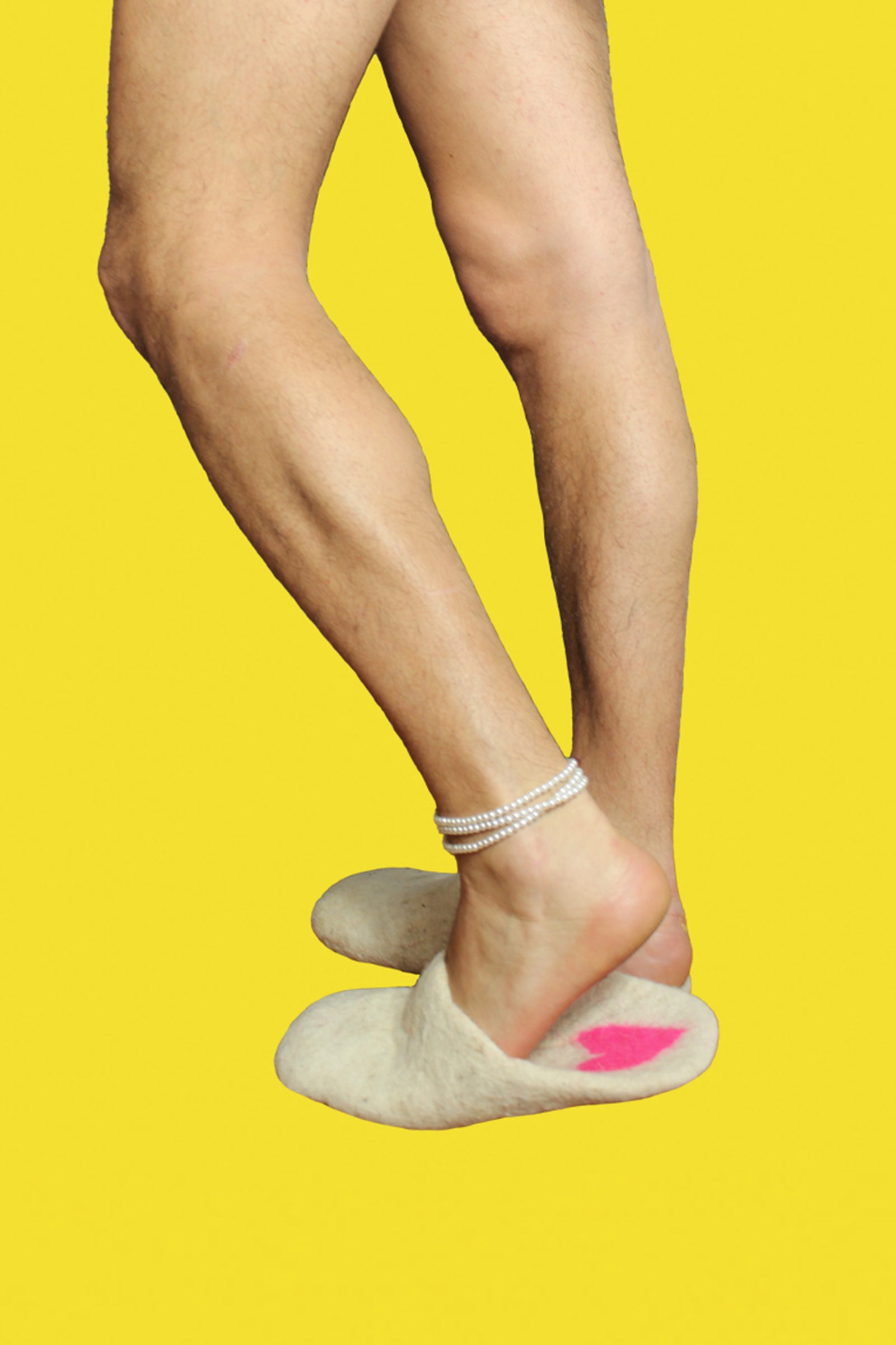 WOOL HEART Open slippers 💗