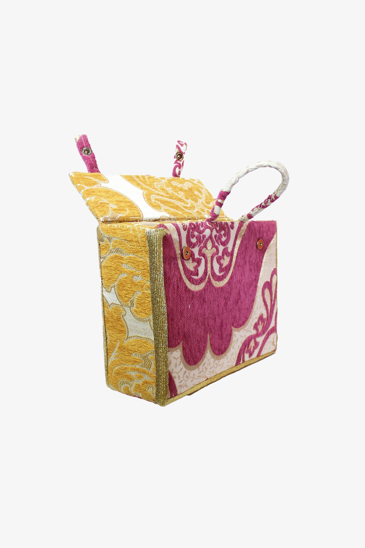 'FIT ALL MY MESS' mini Suitcase <br> Pink & Yellow